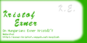 kristof exner business card